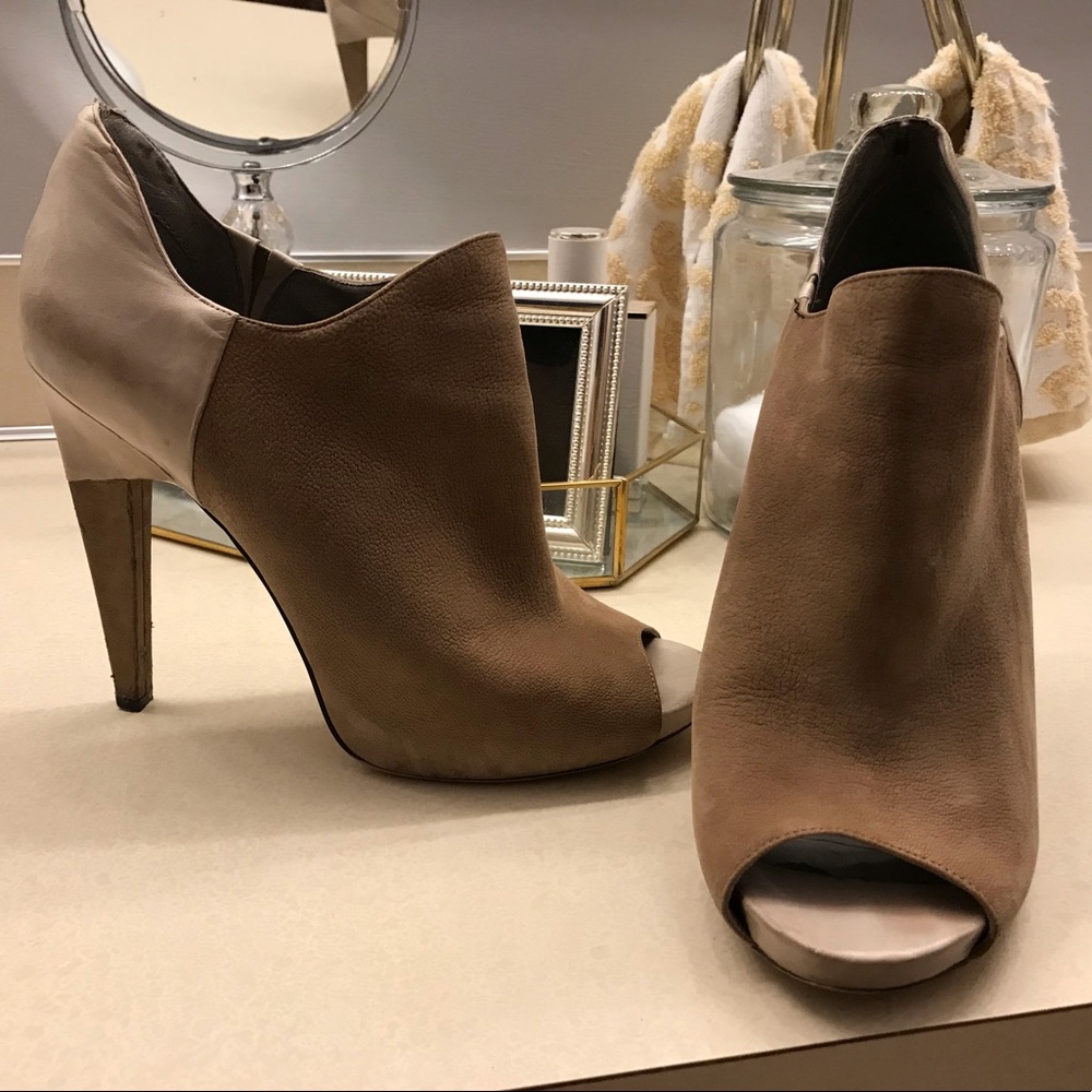 Vince Camuto Platform Open Toe Booties